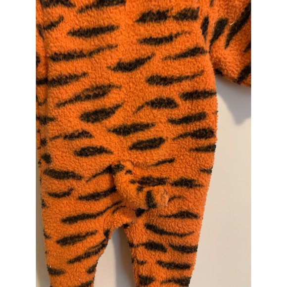 Disney Tigger Fleece Orange Blk One Piece Zip up Pajamas Halloween Kids Size 3M - Picture 4 of 6